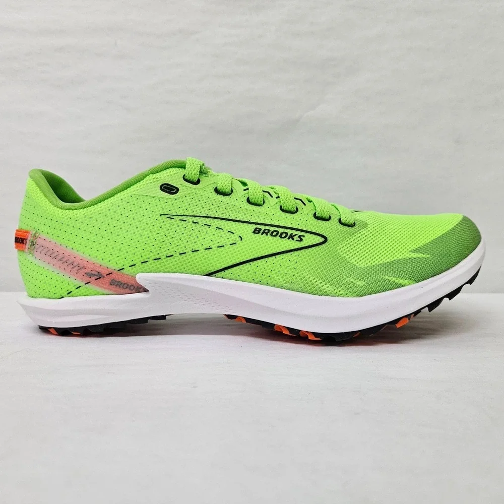 Brooks Draft XC Racing Spikes 1000391D308 Green Gecko Red Orange Women Size‎ 6.5